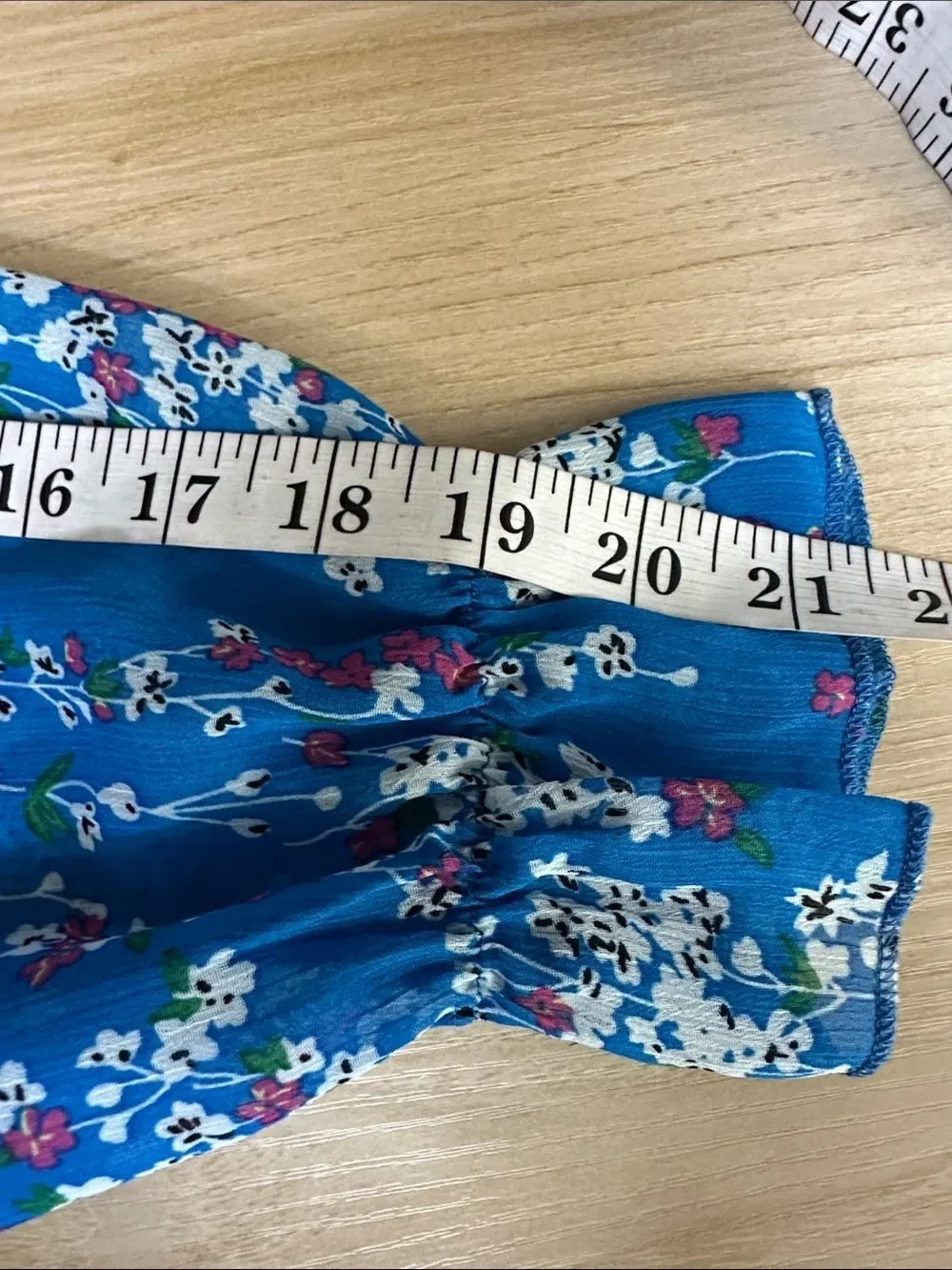 Picaurshe Blue Floral V-Neck Midi Dress
